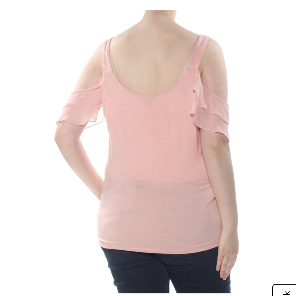 THALIA SODI Womens Pink Scoop Neck Top - Picture 2 of 5